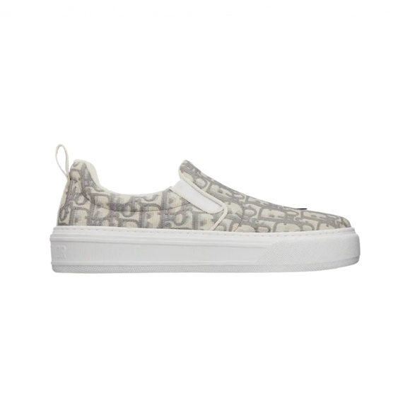 Dior Shoes - Christian Dior Solar Oblique Grey White slip on women’s  sz 37 6.5-7